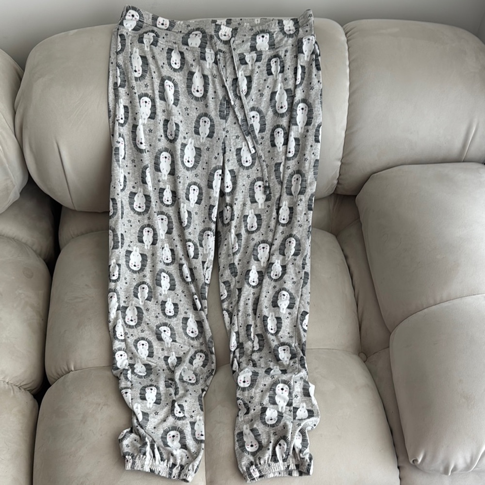 Gray Porcupine Print Pajama Pants Intimates & Sleepwear